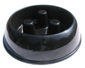 Slow feed dog bowl - large black