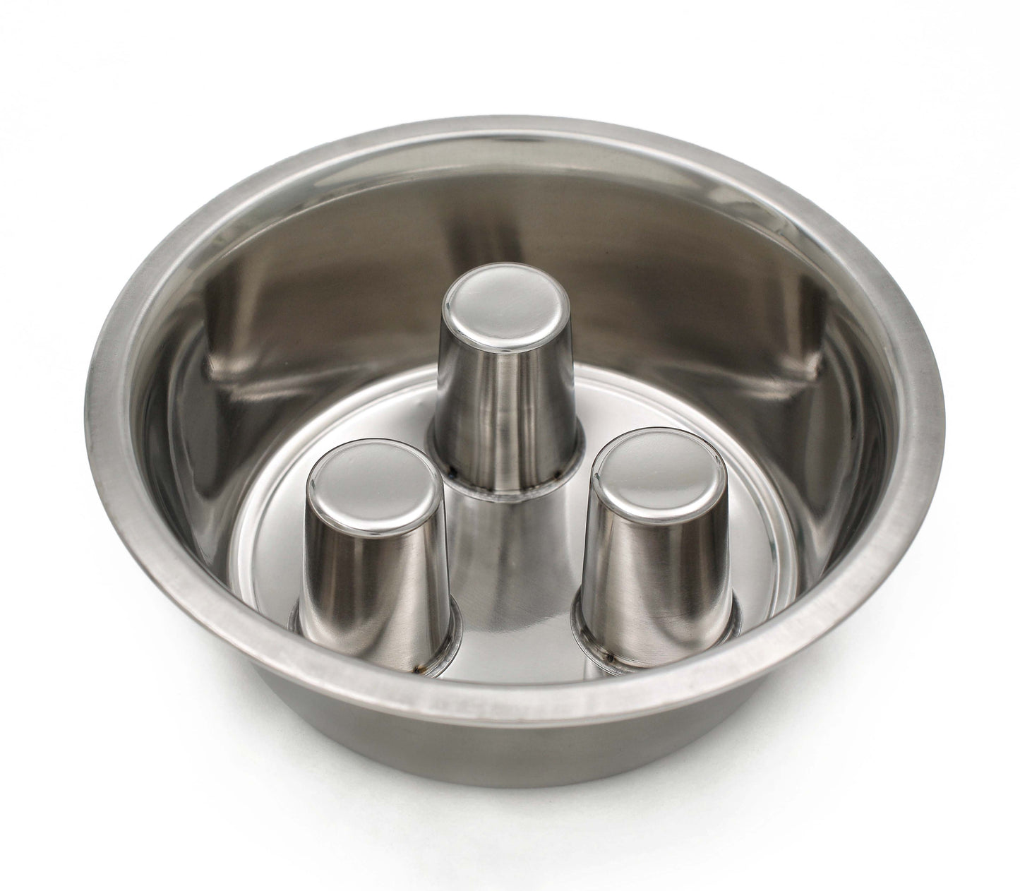 Brake-Fast Standard Stainless-Steel Slow Feed Dog Bowl