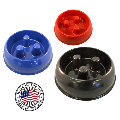 Brake-Fast Large Original Slow Feed Dog Bowl - 100% Recycled Plastic, BPA-Free