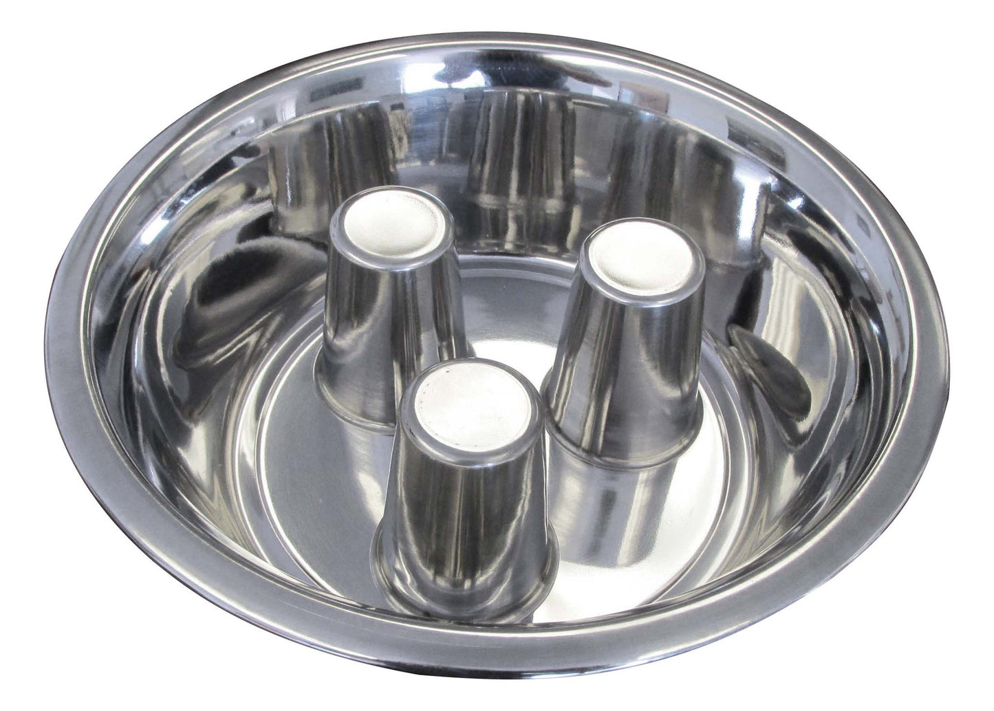 Brake-Fast Standard Stainless-Steel Slow Feed Dog Bowl